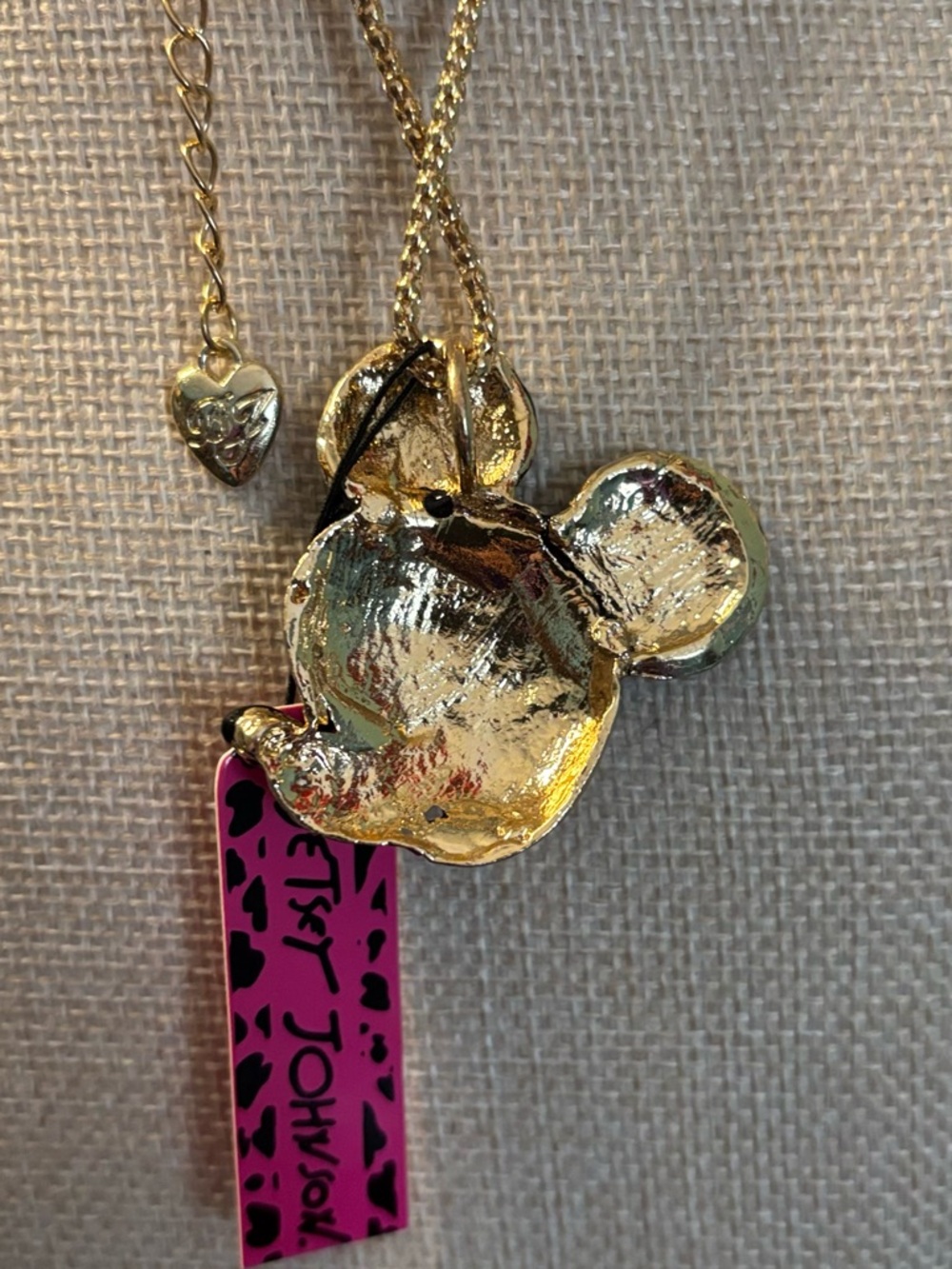 Betsey Johnson Mickey Head necklace NWT - Picture 3 of 4